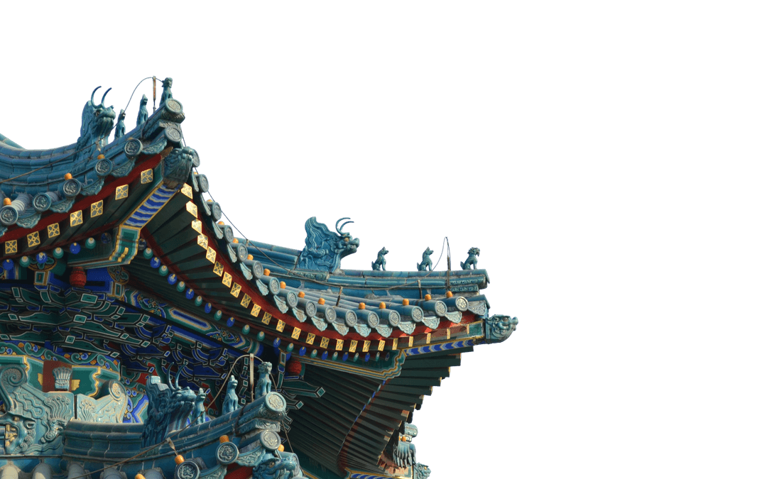 Decorative temple roof